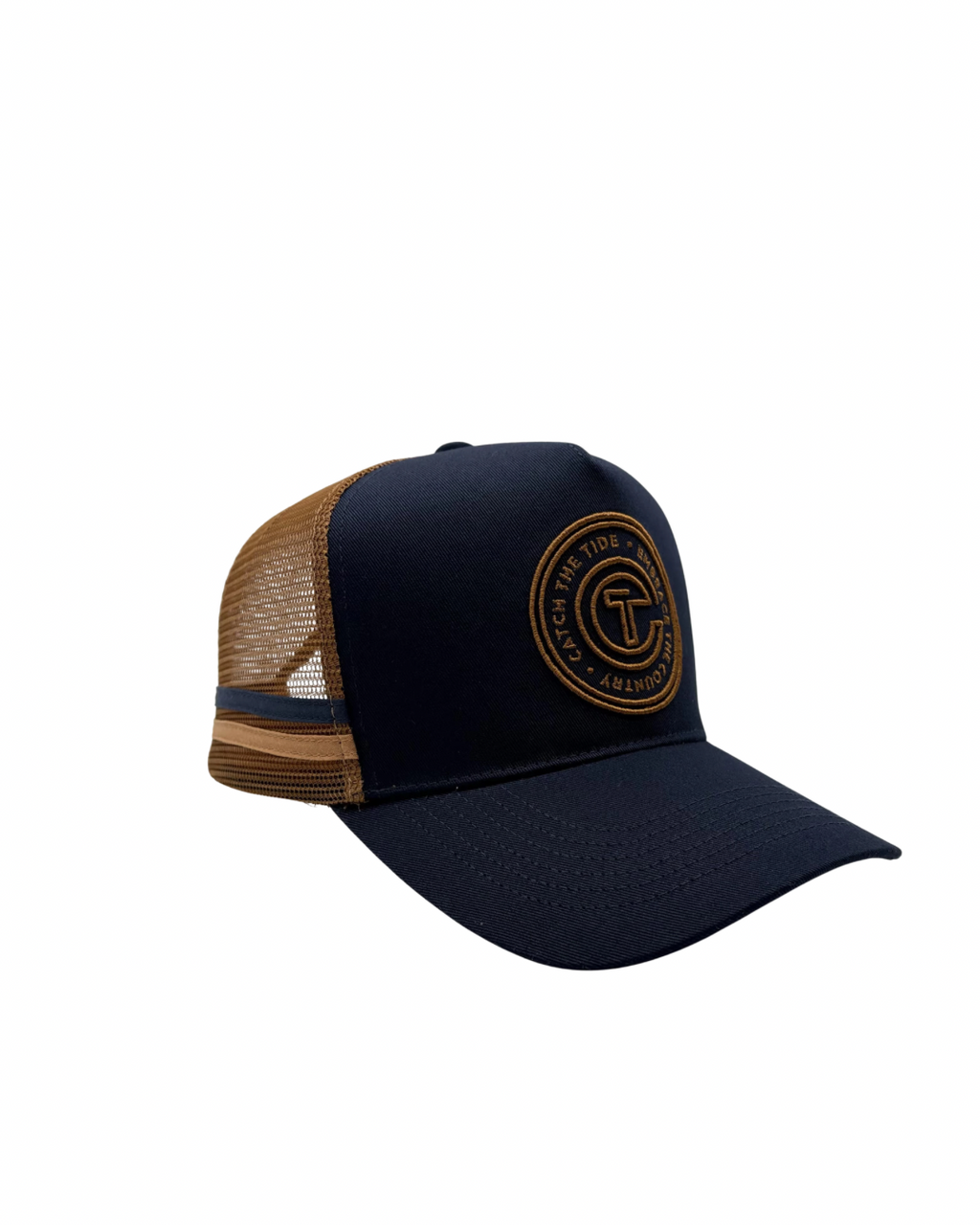 CT NAVY/BROWN TRUCKER CAP