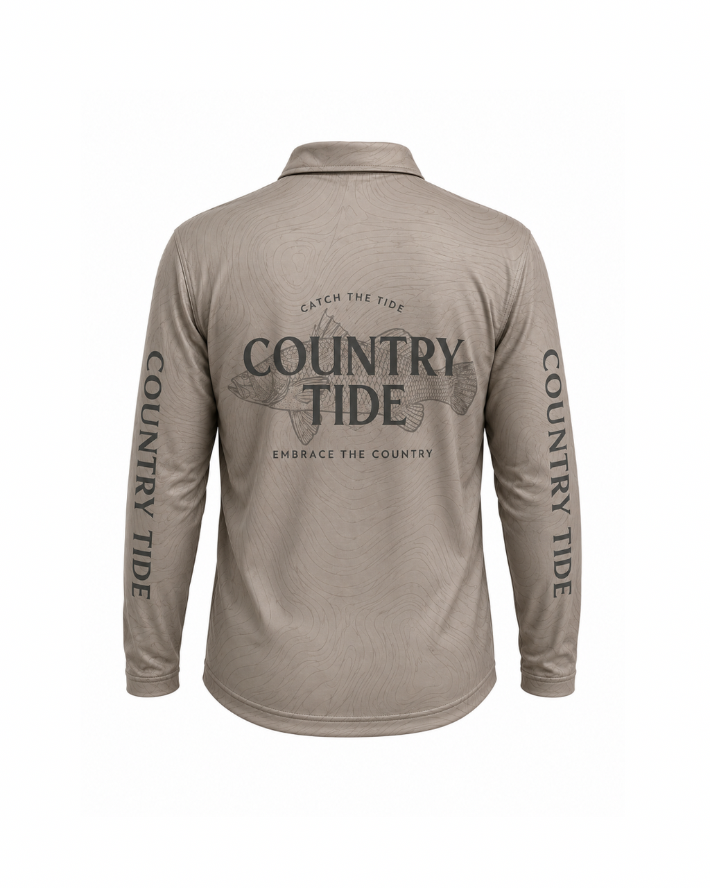 Taupe Barra Collared Kid's/Youth Fishing Shirt