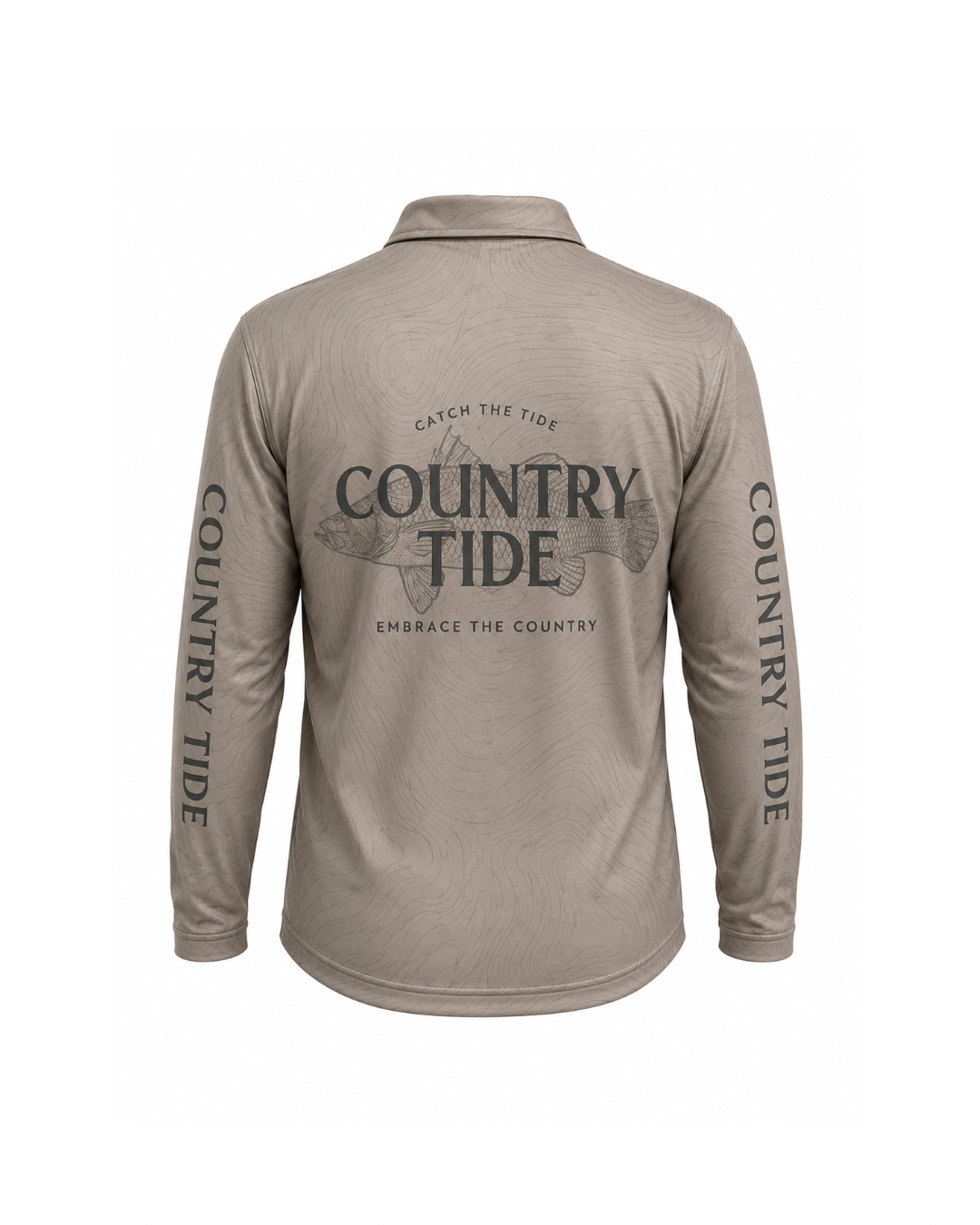 Taupe Barra Collared Kid's/Youth Fishing Shirt