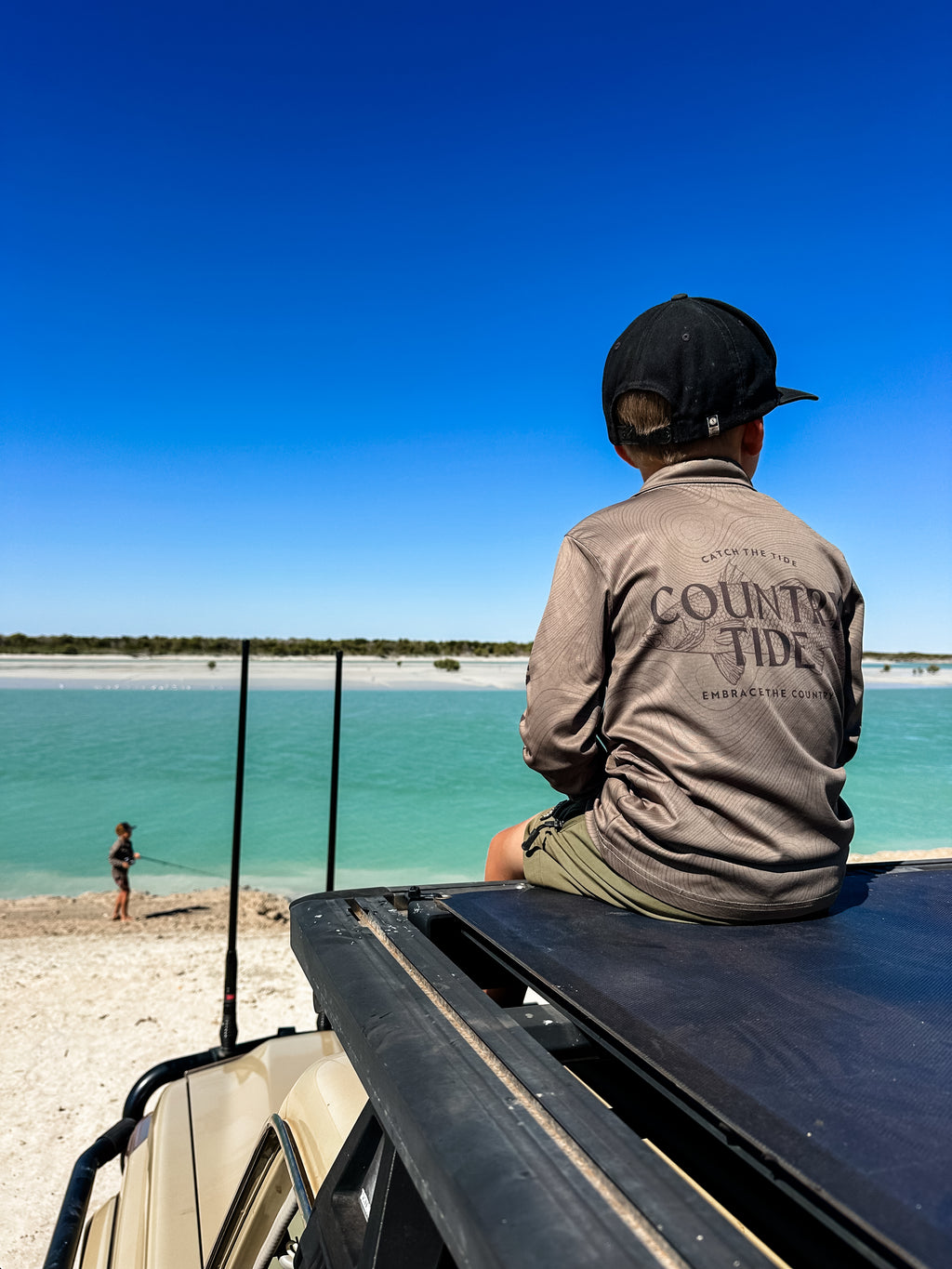 Taupe Barra Collared Kid's/Youth Fishing Shirt