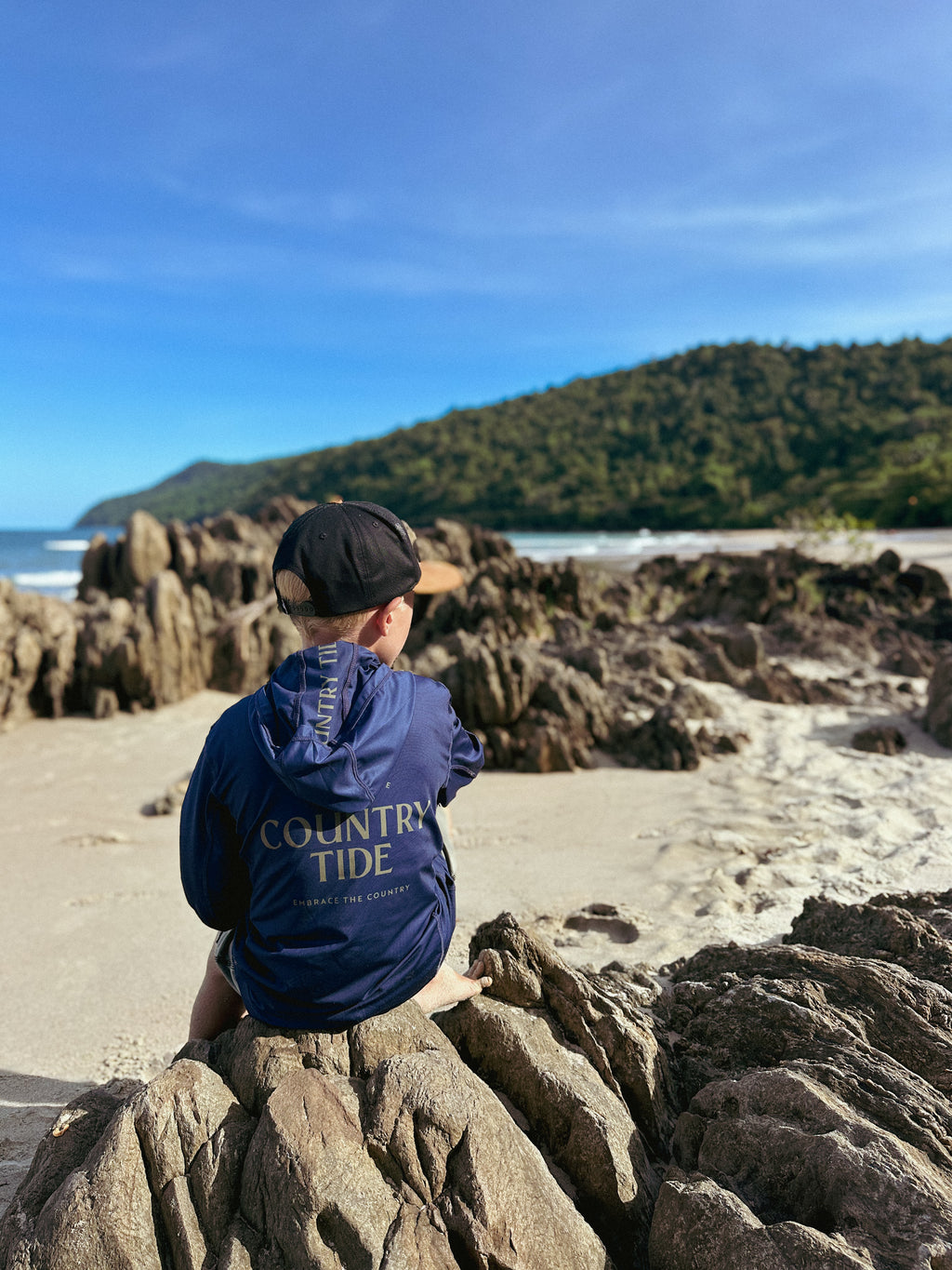 Navy Coast Hoodie Kid's/Youth Fishing Shirt