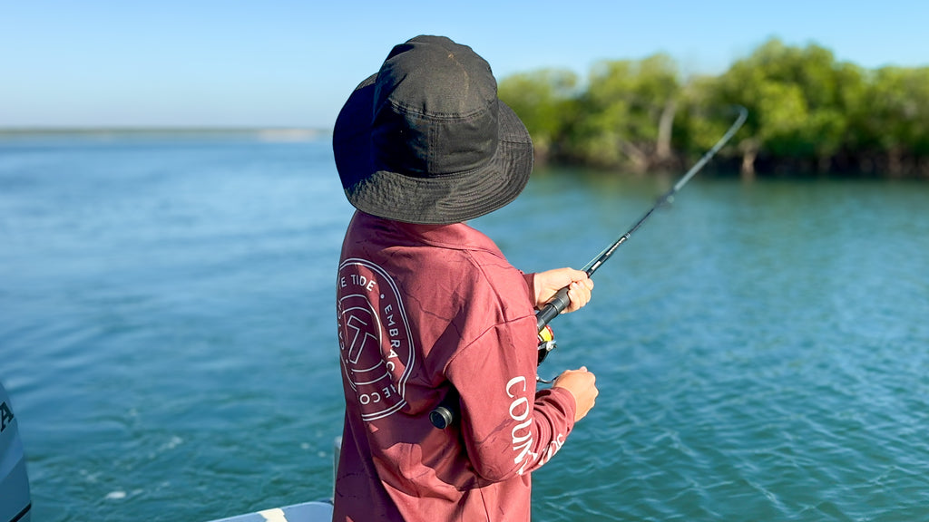Pilbara Red Collared Kid's/Youth Fishing Shirt