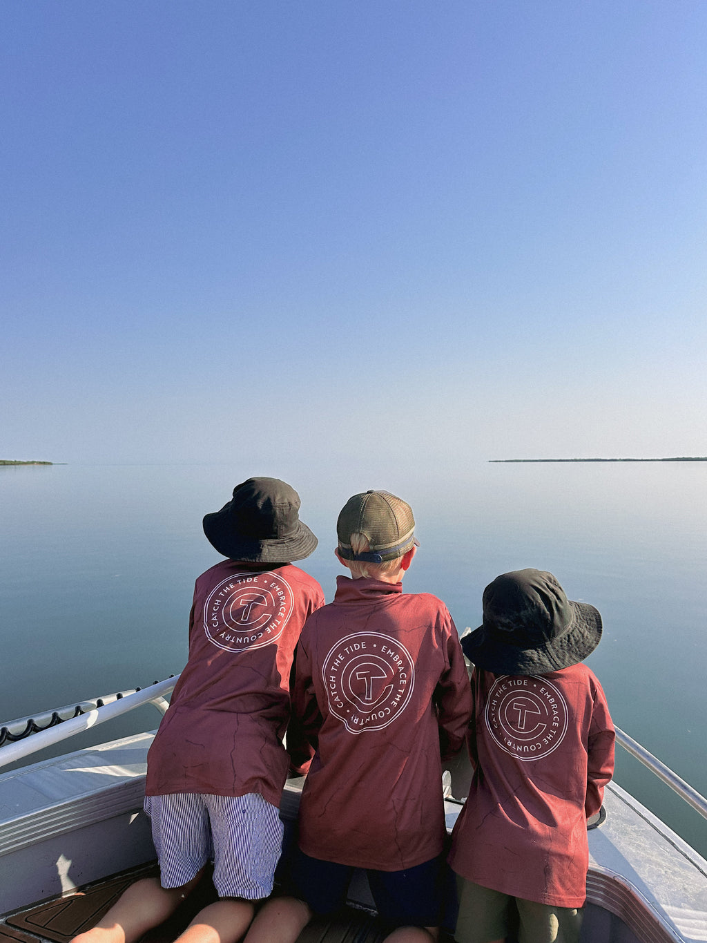 Pilbara Red Collared Kid's/Youth Fishing Shirt