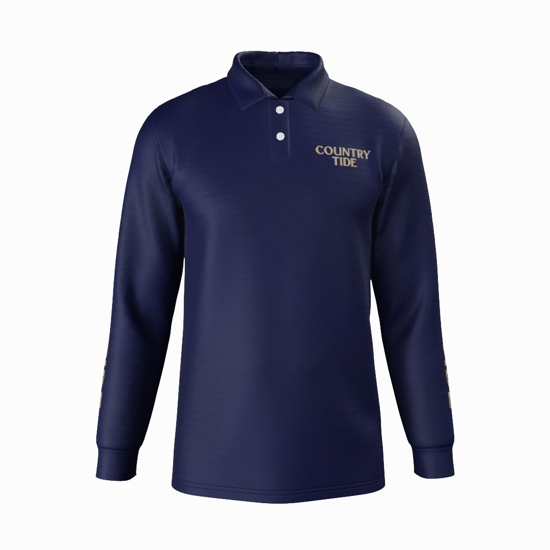 The Founder's Navy Collared Adult Fishing Shirt