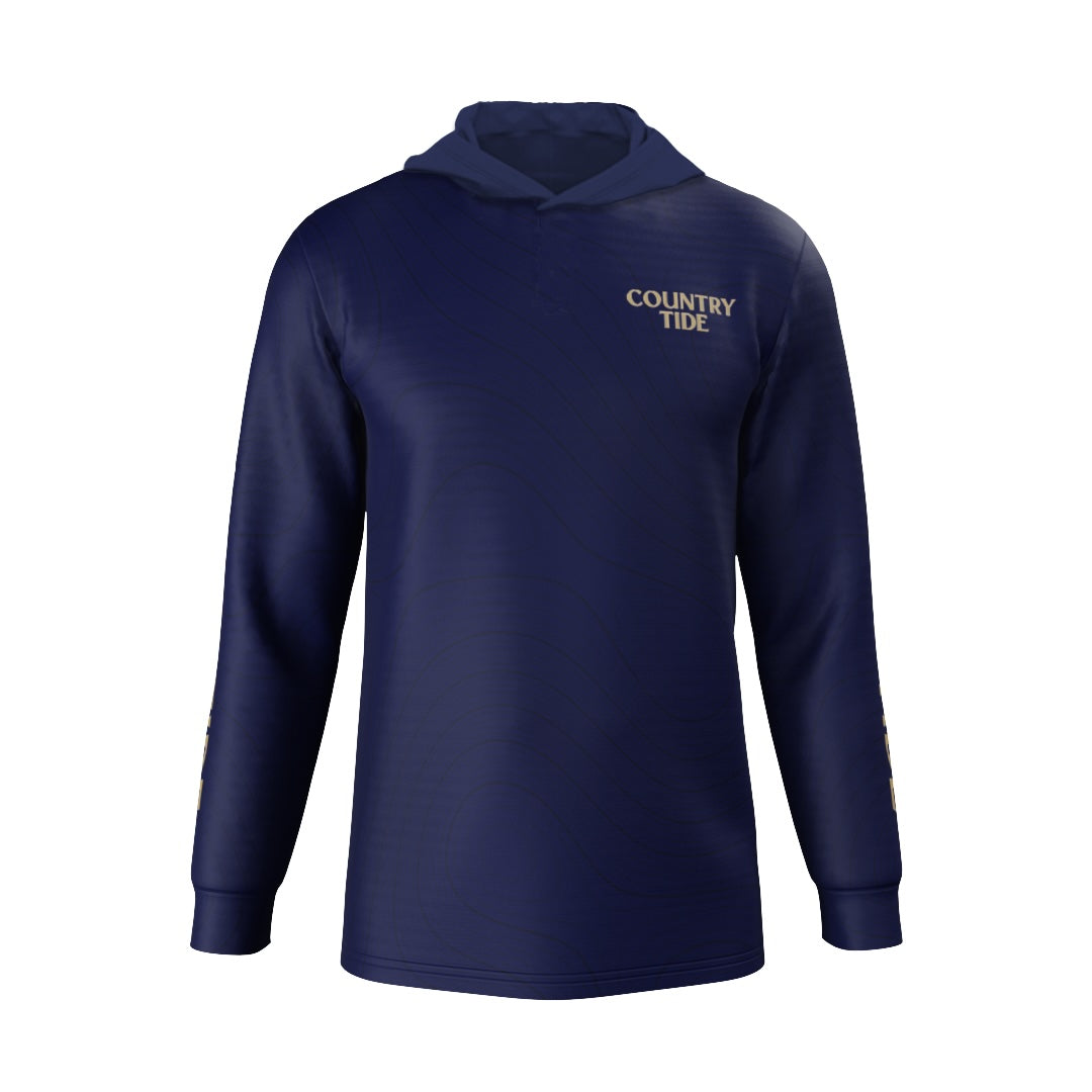 Navy Coast Hoodie Adult Fishing Shirt
