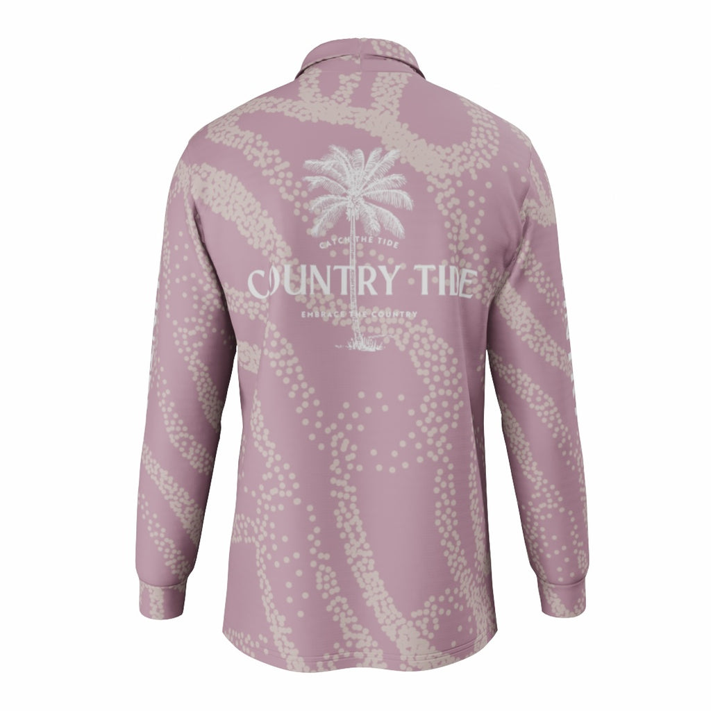 Dusty Rose Collared Adult Fishing Shirt - This item is available for pre-order. Dispatching from mid/end - December.