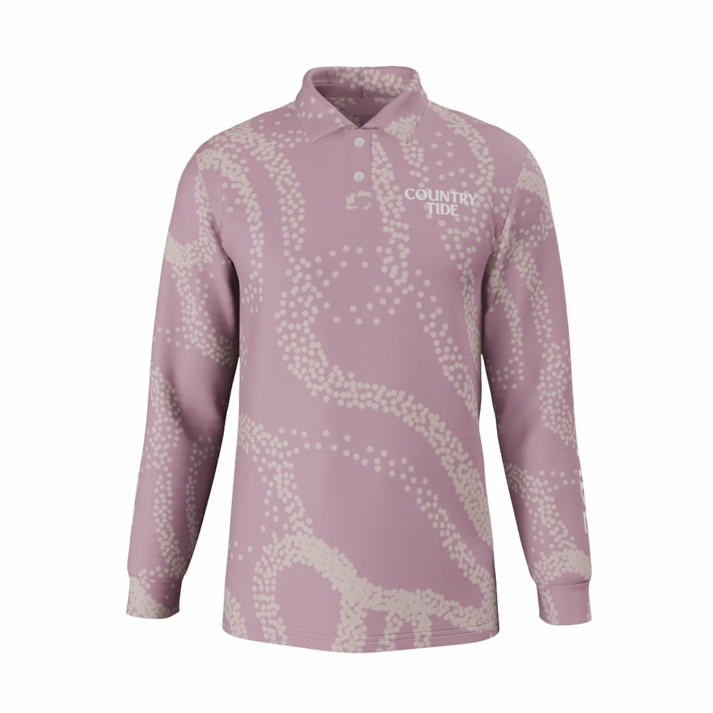 Dusty Rose Collared Adult Fishing Shirt - This item is available for pre-order. Dispatching from mid/end - December.