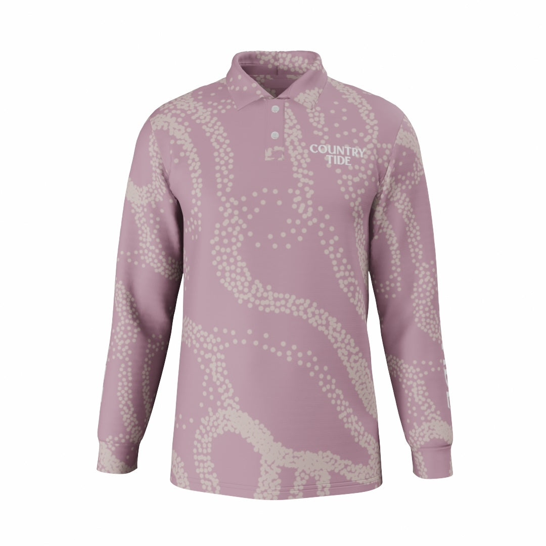 Dusty Rose Collared Adult Fishing Shirt - This item is available for pre-order. Dispatching from mid/end - December.