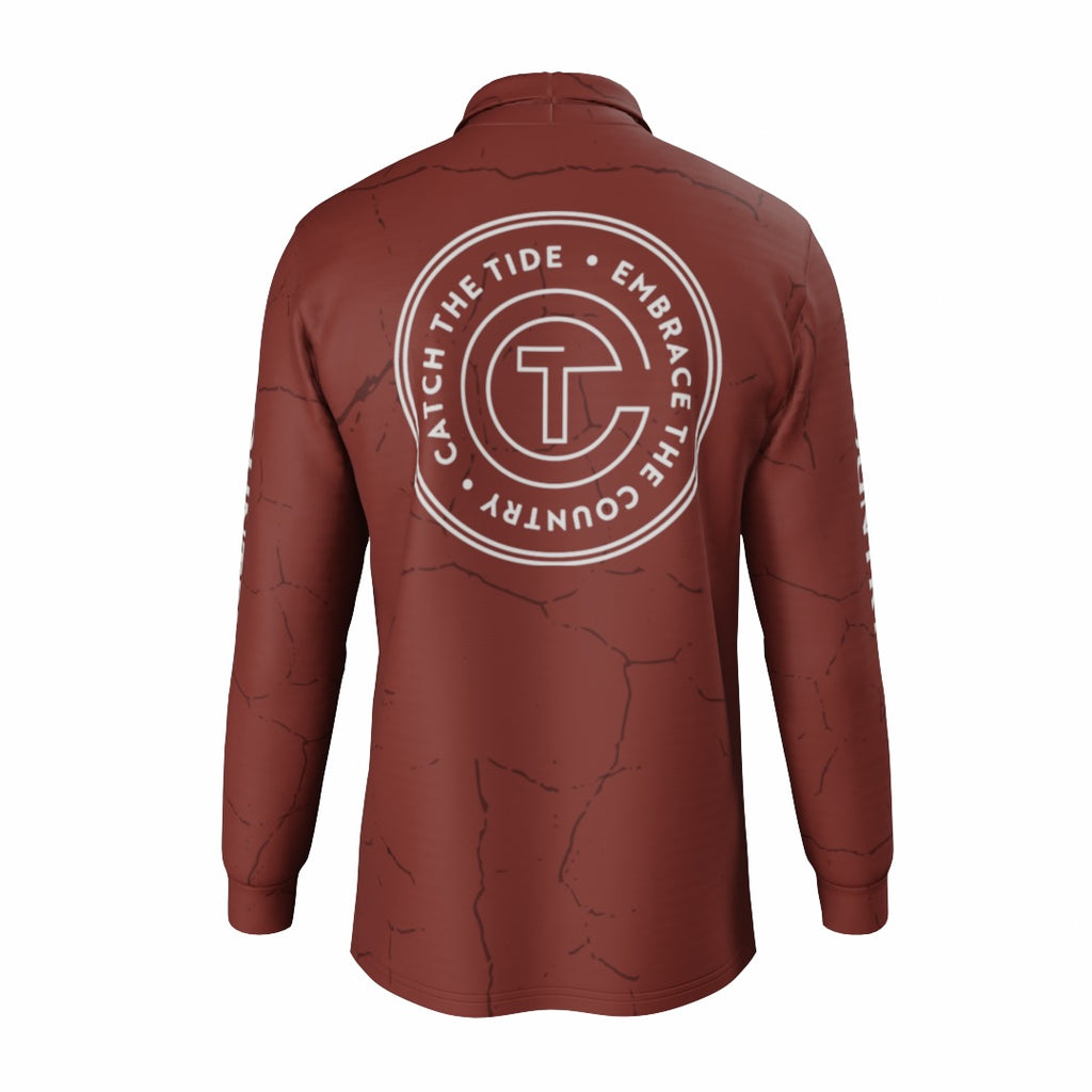 Pilbara Red Collared Adult Fishing Shirt